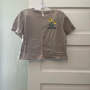 Wild Flower Embroidered Crop Tee